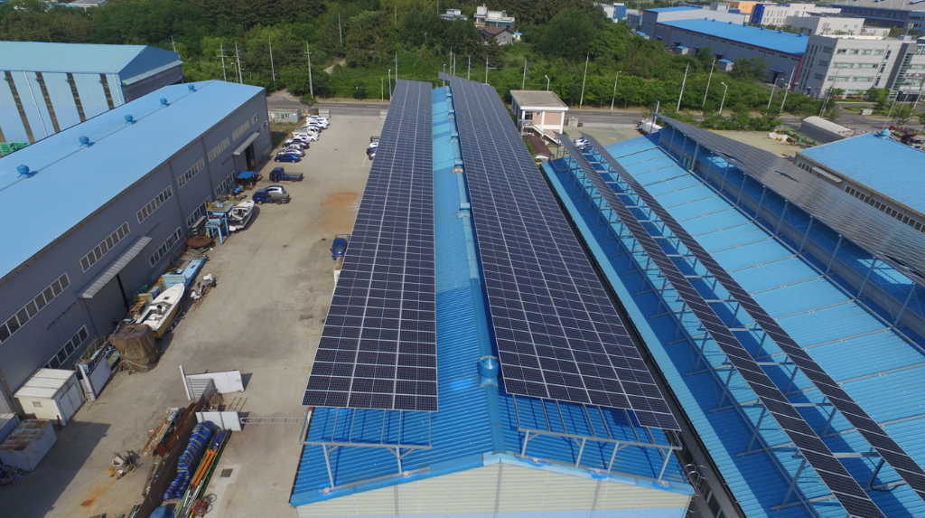 Panoramic view of power plant